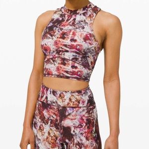 Lululemon Everlux And Mesh Cropped Tank Size 10